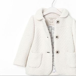 Zara Girls White Peacoat